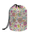 Vintage Girly Floral Print Drawstring Makeup Bag