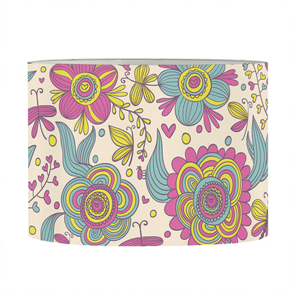 Vintage Girly Floral Print Drum Lamp Shade