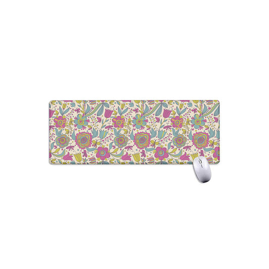 Vintage Girly Floral Print Extended Mouse Pad