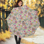 Vintage Girly Floral Print Foldable Umbrella