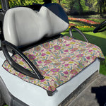 Vintage Girly Floral Print Golf Cart Seat Cover