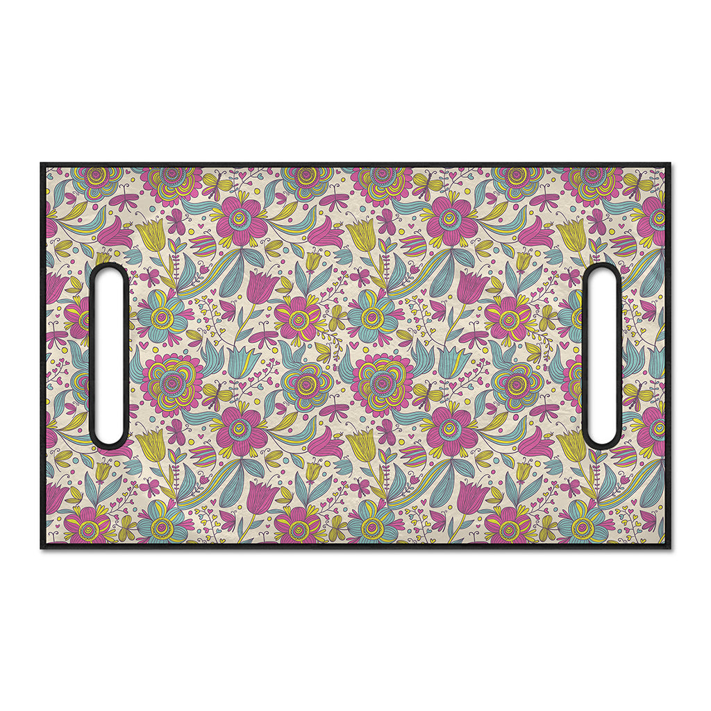Vintage Girly Floral Print Golf Cart Seat Cover