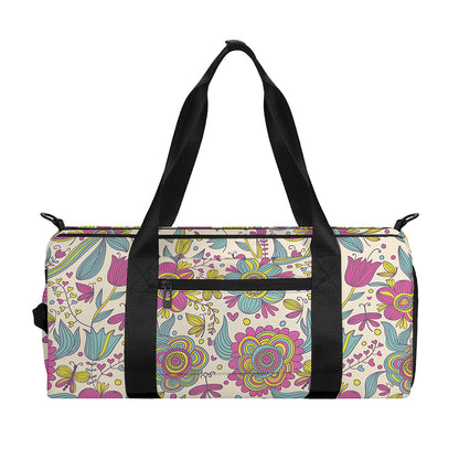 Vintage Girly Floral Print Gym Bag