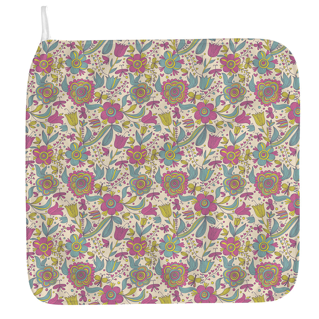 Vintage Girly Floral Print Hand Towel