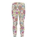 Vintage Girly Floral Print Men's Leggings