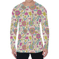 Vintage Girly Floral Print Men's Long Sleeve T-Shirt