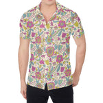 Vintage Girly Floral Print Men's Shirt