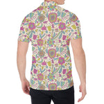 Vintage Girly Floral Print Men's Shirt