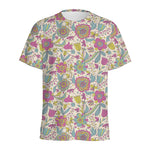 Vintage Girly Floral Print Men's Sports T-Shirt