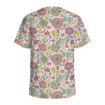 Vintage Girly Floral Print Men's Sports T-Shirt