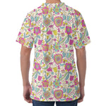 Vintage Girly Floral Print Men's Velvet T-Shirt