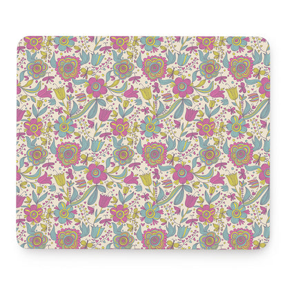 Vintage Girly Floral Print Mouse Pad