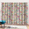 Vintage Girly Floral Print Pencil Pleat Curtains