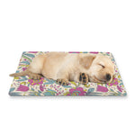 Vintage Girly Floral Print Pet Cooling Mat Cover