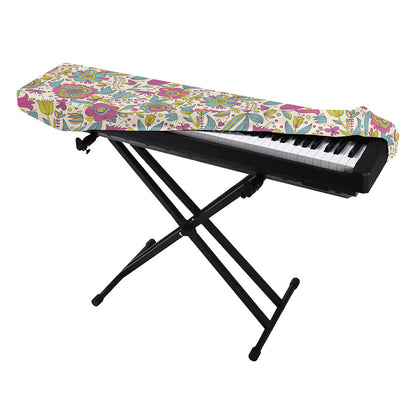Vintage Girly Floral Print Piano Keyboard Cover