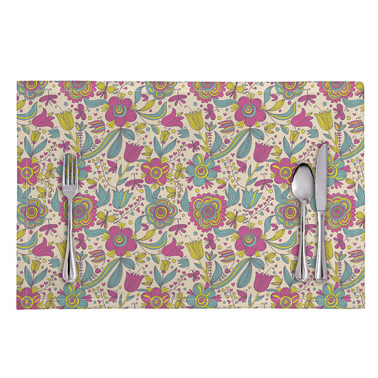 Vintage Girly Floral Print Placemat
