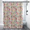 Vintage Girly Floral Print Premium Shower Curtain