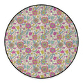 Vintage Girly Floral Print Round Floor Mat
