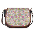 Vintage Girly Floral Print Saddle Bag