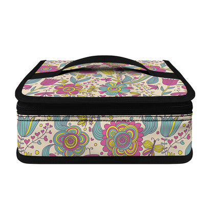 Vintage Girly Floral Print Small Lunch Bag
