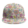Vintage Girly Floral Print Snapback Cap