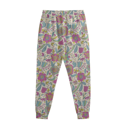 Vintage Girly Floral Print Sweatpants