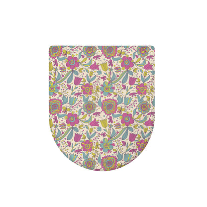 Vintage Girly Floral Print Toilet Lid Cover
