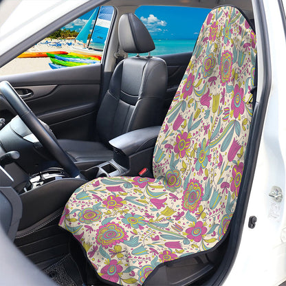 Vintage Girly Floral Print Waterproof Car Seat Cover