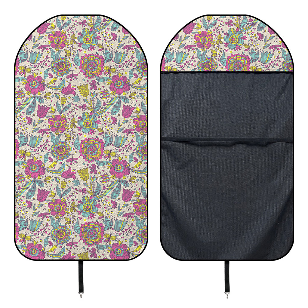 Vintage Girly Floral Print Waterproof Car Seat Cover
