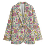 Vintage Girly Floral Print Women's Blazer
