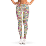 Vintage Girly Floral Print Women's Leggings