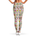 Vintage Girly Floral Print Women's Leggings