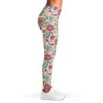 Vintage Girly Floral Print Women's Leggings