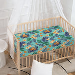 Vintage Hawaiian Aloha Pattern Print Baby Crib Sheet