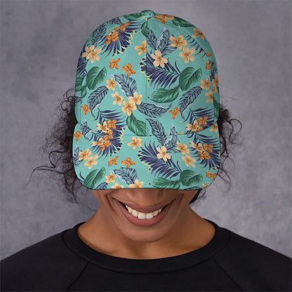 Vintage Hawaiian Aloha Pattern Print Baseball Cap