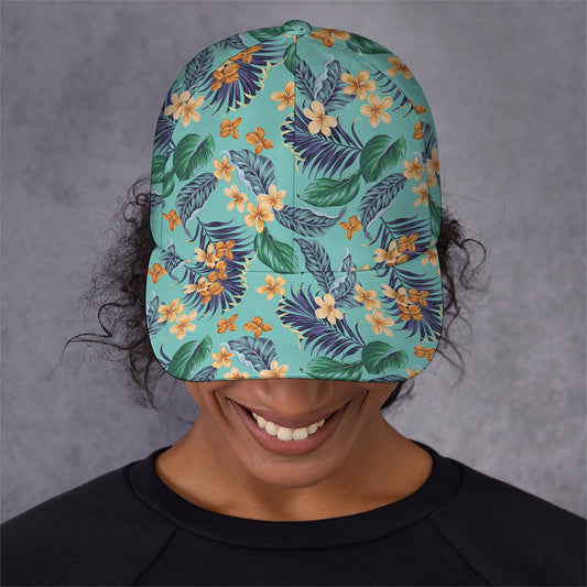 Vintage Hawaiian Aloha Pattern Print Baseball Cap