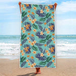Vintage Hawaiian Aloha Pattern Print Beach Towel