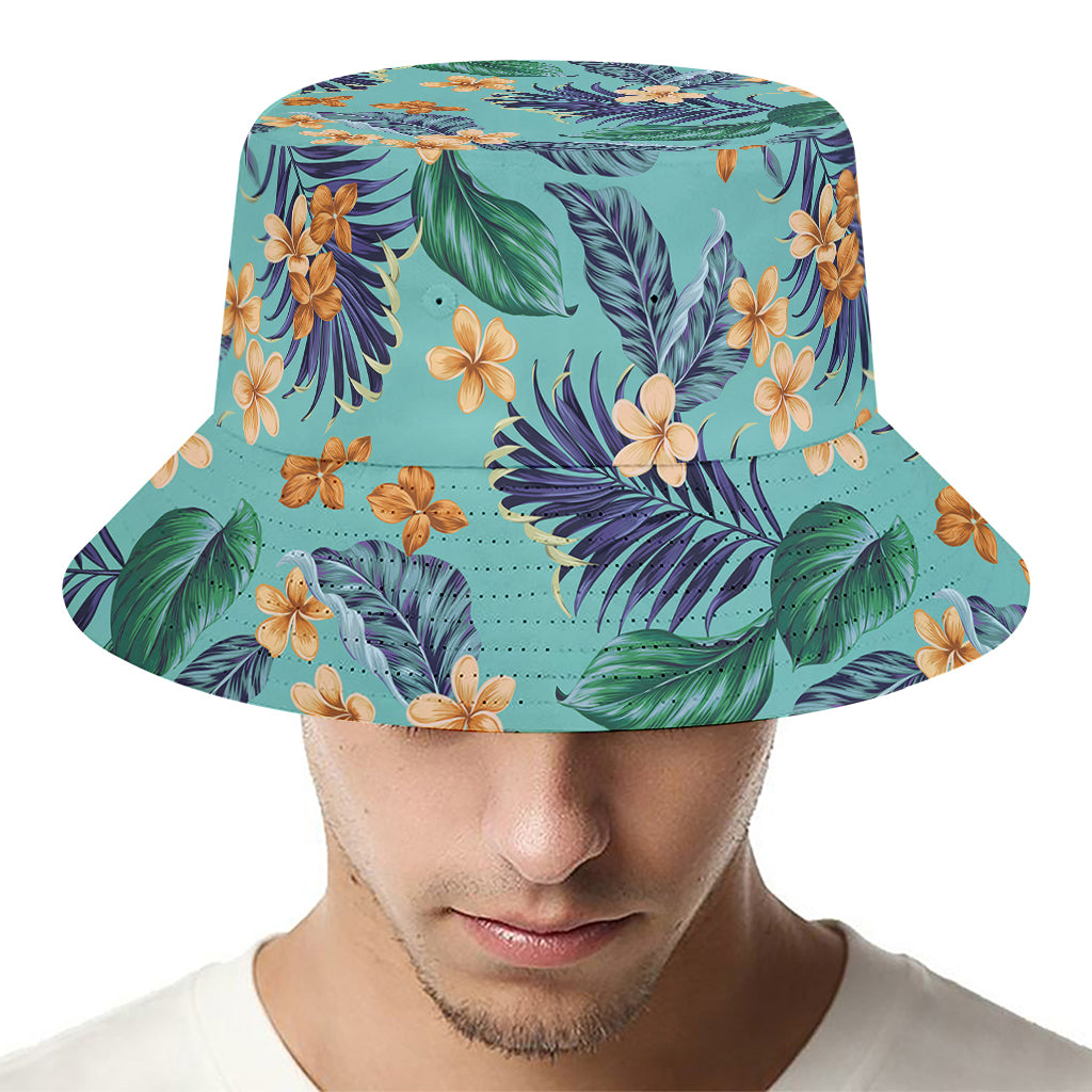 Vintage Hawaiian Aloha Pattern Print Bucket Hat