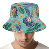 Vintage Hawaiian Aloha Pattern Print Bucket Hat