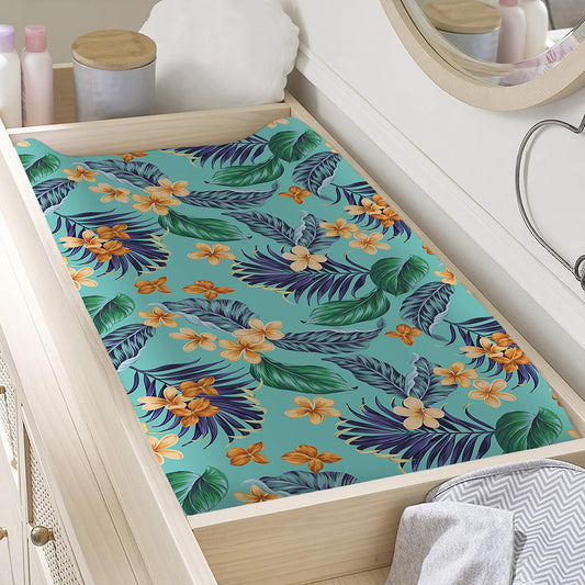 Vintage Hawaiian Aloha Pattern Print Changing Pad Cover