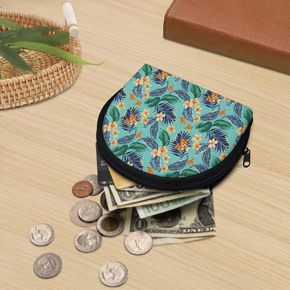 Vintage Hawaiian Aloha Pattern Print Coin Purse