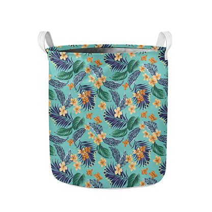 Vintage Hawaiian Aloha Pattern Print Collapsible Laundry Basket