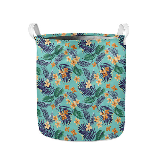 Vintage Hawaiian Aloha Pattern Print Collapsible Laundry Basket