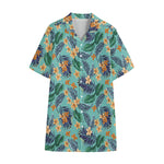 Vintage Hawaiian Aloha Pattern Print Cotton Hawaiian Shirt