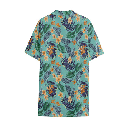 Vintage Hawaiian Aloha Pattern Print Cotton Hawaiian Shirt