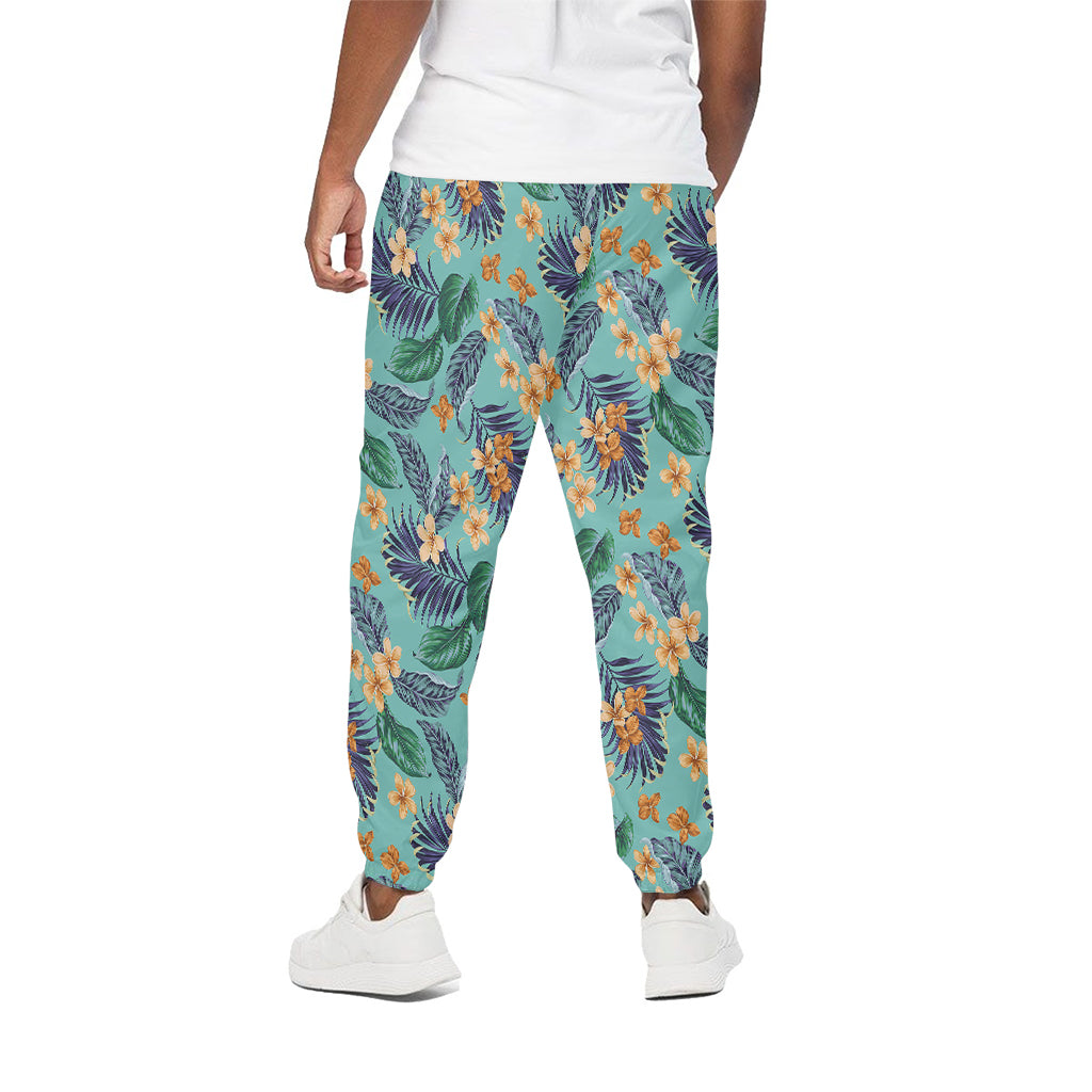 Vintage Hawaiian Aloha Pattern Print Cotton Pants