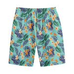 Vintage Hawaiian Aloha Pattern Print Cotton Shorts