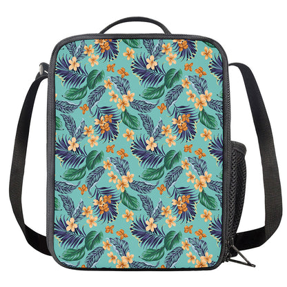 Vintage Hawaiian Aloha Pattern Print Crossbody Lunch Bag