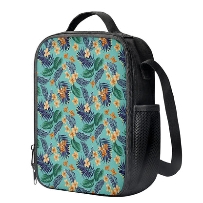 Vintage Hawaiian Aloha Pattern Print Crossbody Lunch Bag