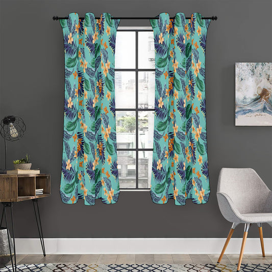 Vintage Hawaiian Aloha Pattern Print Curtain